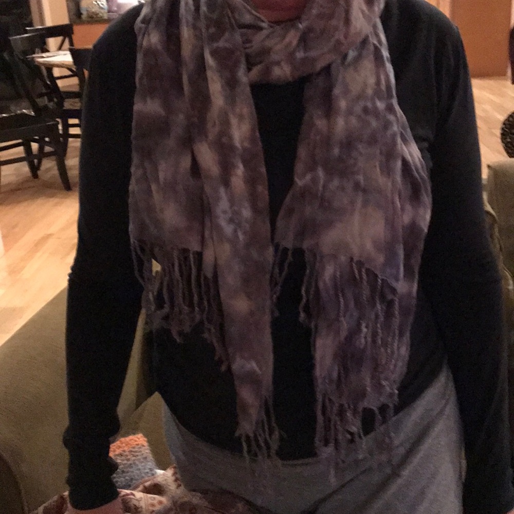 Brightly twisted tie-dye scarf